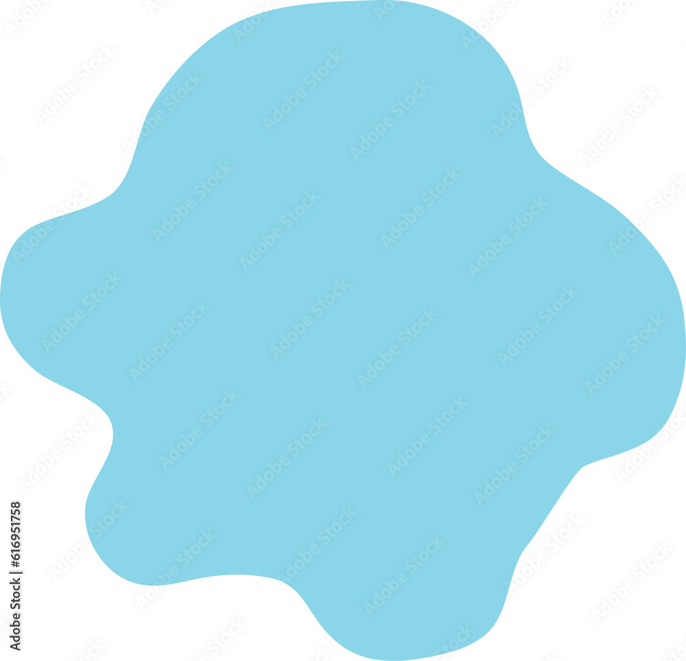 Blue Blob Abstract Shape