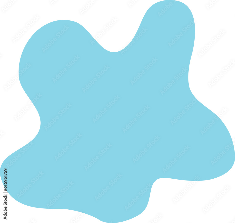 Blue Blob Abstract Shape