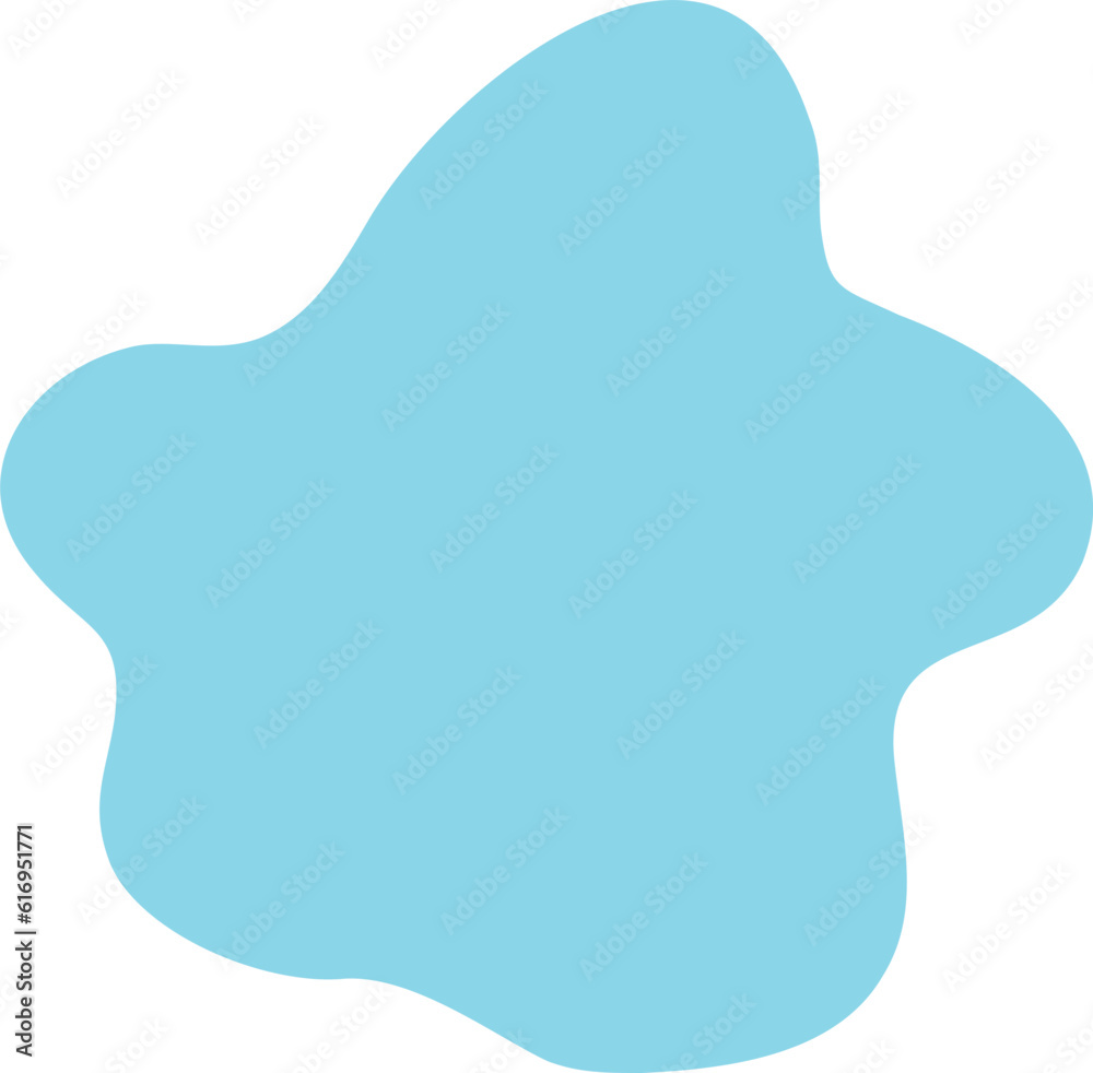 Blue Blob Abstract Shape