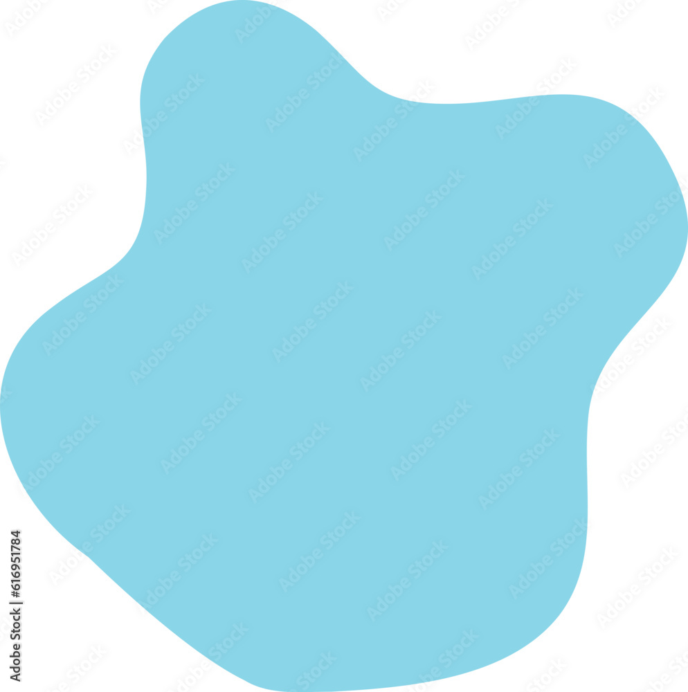 Blue Blob Abstract Shape