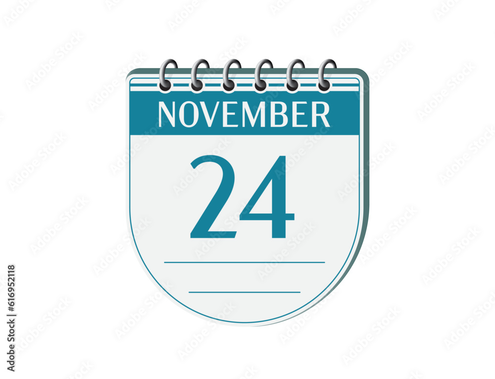 24 november round retro calendar page vector. 3d one day calendar, date appointment, business planner, event reminder illustration. Abstract three dimensional daily date old calendar.
24 november round retro calendar page vector. 3d one day calendar, date appointment, business planner, event reminder illustration. Abstract three dimensional daily date old calendar.