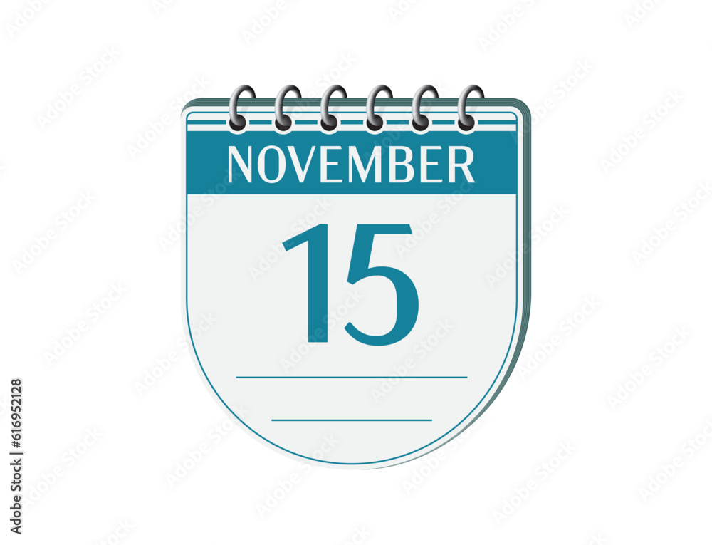15 november round retro calendar page vector. 3d one day calendar, date appointment, business planner, event reminder illustration. Abstract three dimensional daily date old calendar.
15 november round retro calendar page vector. 3d one day calendar, date appointment, business planner, event reminder illustration. Abstract three dimensional daily date old calendar.