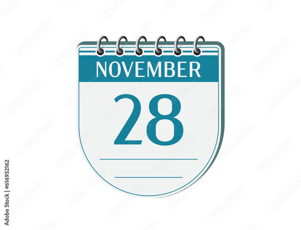 28 november round retro calendar page vector. 3d one day calendar, date appointment, business planner, event reminder illustration. Abstract three dimensional daily date old calendar.
28 november round retro calendar page vector. 3d one day calendar, date appointment, business planner, event reminder illustration. Abstract three dimensional daily date old calendar.