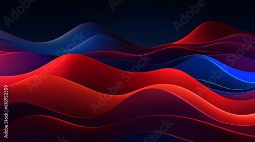 Generative Ai. Abstract background blue with red 