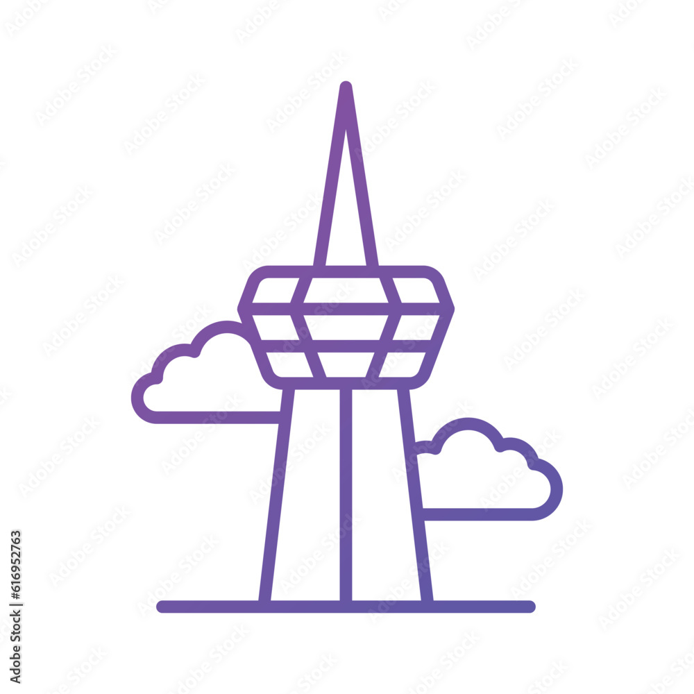 Grab this creatively designed vector of cn tower in modern style Grab this creatively designed vector of cn tower in modern style