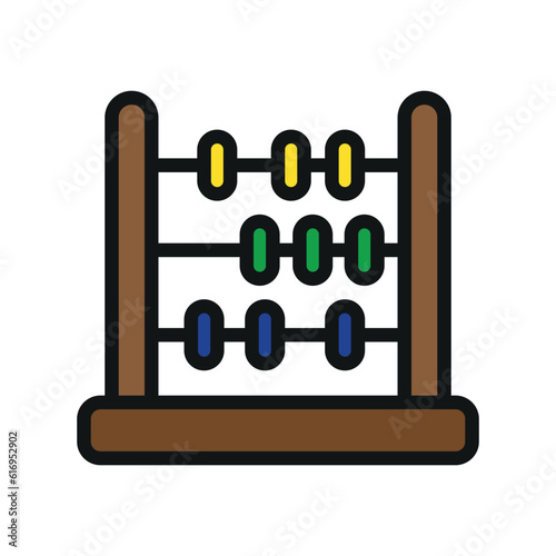 abacus sign symbol vector glyph color icon