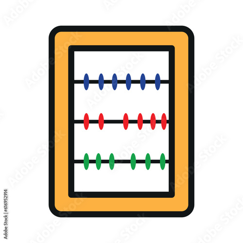 abacus sign symbol vector glyph color icon
