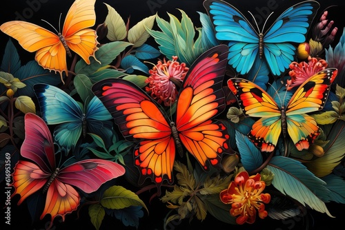 Butterfly Mosaic - AI Generated