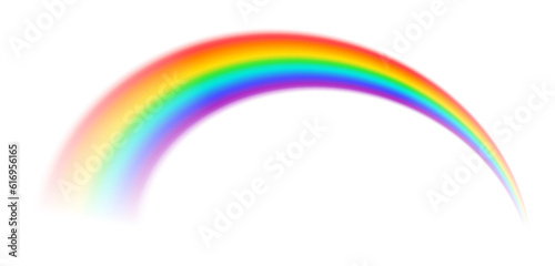Blurred rainbow arc perspective isolated PNG