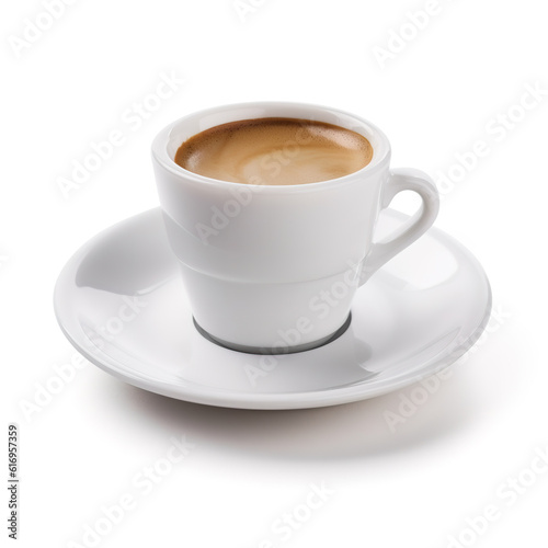 White coffee mug on a white background , Generative AI