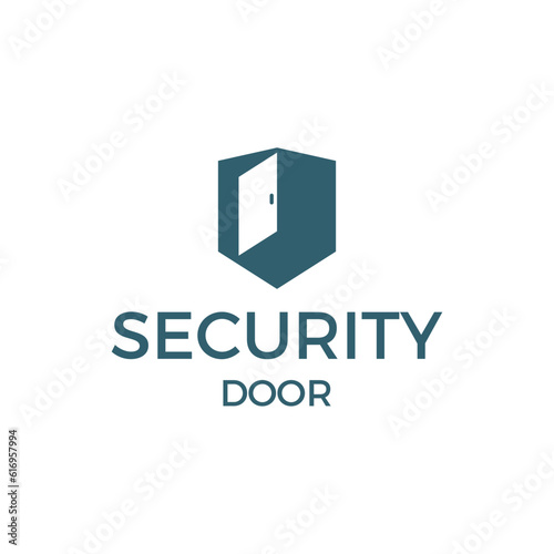 security privacy door logo vector