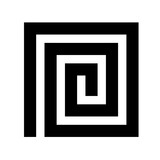 spiral cube icon design 