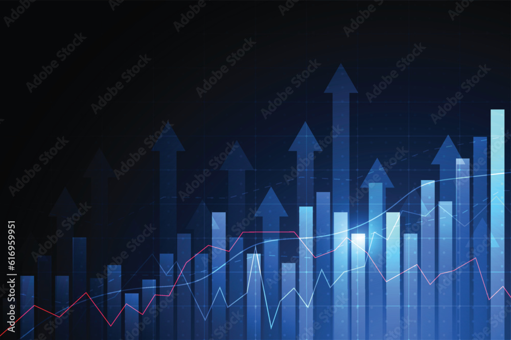 Business candle stick graph chart of stock market investment trading on white background design. Bullish point, Trend of graph. Vector illustration Business candle stick graph chart of stock market investment trading on white background design. Bullish point, Trend of graph. Vector illustration