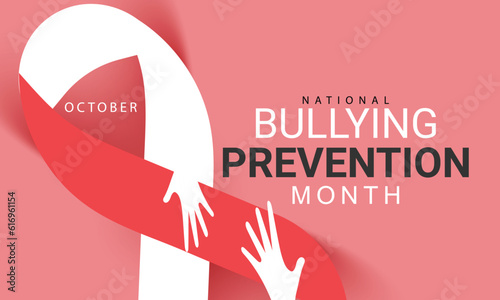 National Bullying Prevention Month. background, banner, card, poster, template. Vector illustration.