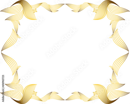 Abstract luxury golden floral ornament 