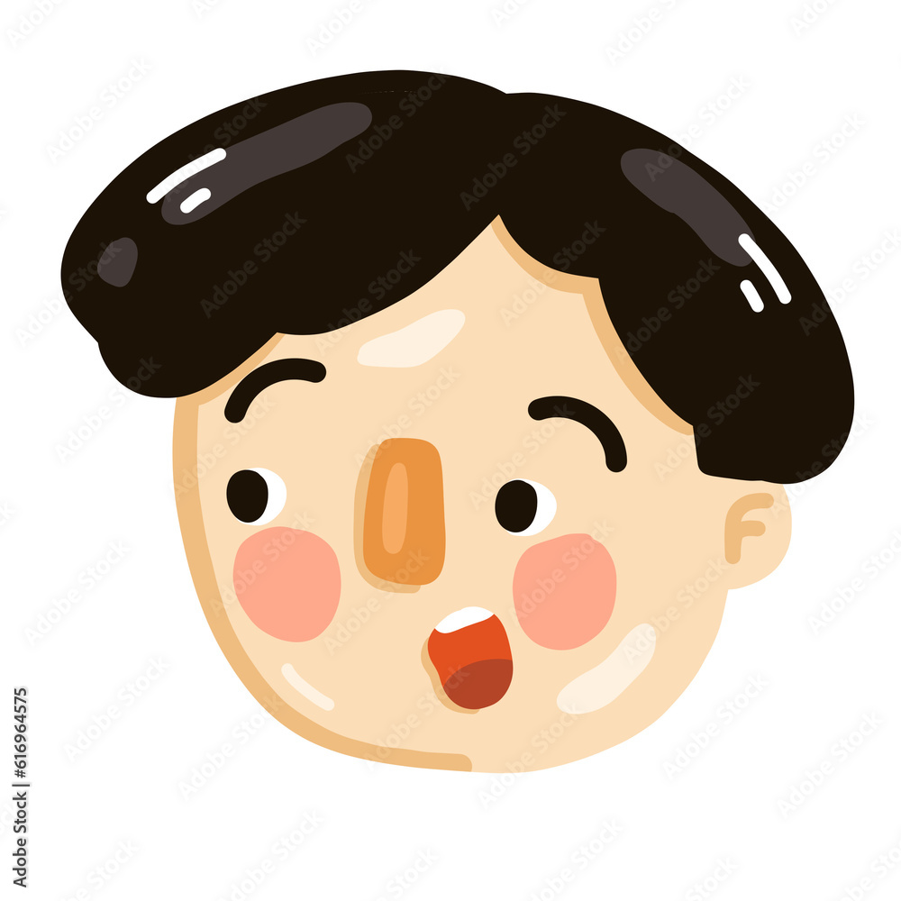 Fototapeta premium face expressions cartoon illustration