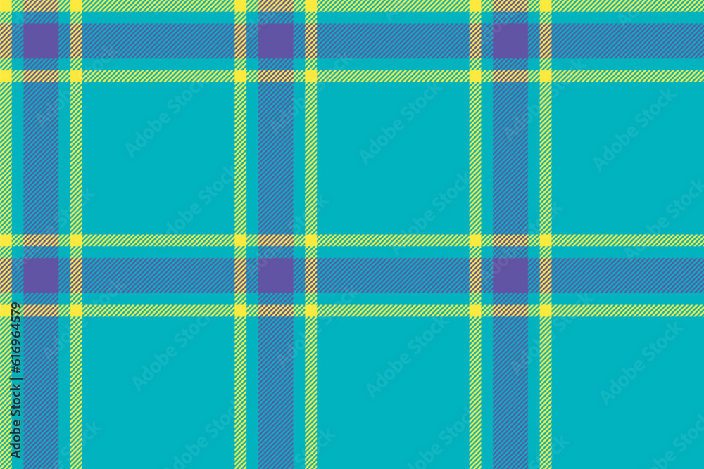 Fototapeta premium Plaid background, check seamless pattern in blue. Vector fabric texture for textile print, wrapping paper, gift card or wallpaper.