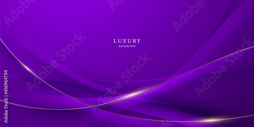 purple abstract background with luxury golden elements vector illustration