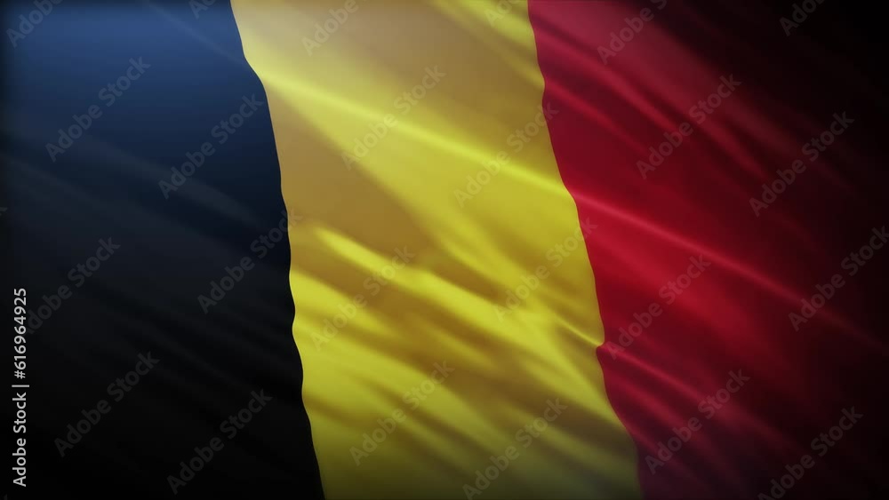 Flag of Belgium full screen in 4K high resolution Kingdom of Belgium (Königreich Belgien - Royaume de Belgique -  Koninkrijk België ) flag 4k