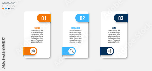 Infographic template business concept with step.
