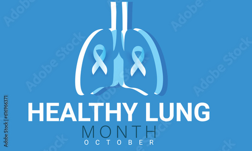 Healthy Lung month. background, banner, card, poster, template. Vector illustration.