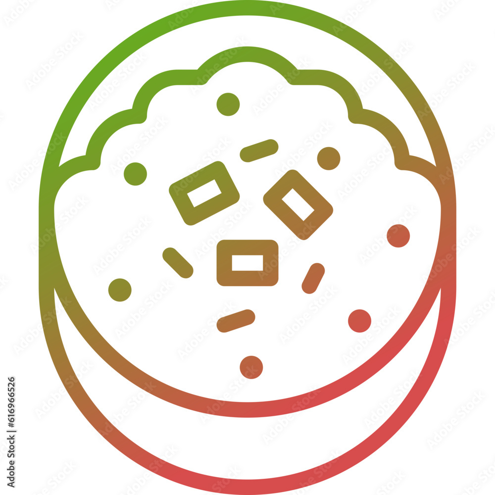 mashed potatoes gradient line icon mashed potatoes gradient line icon