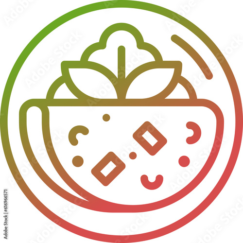 omelette gradient line icon