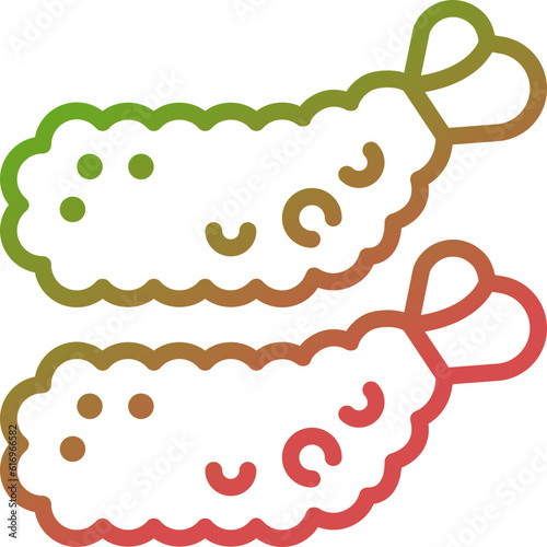 tempura gradient line icon