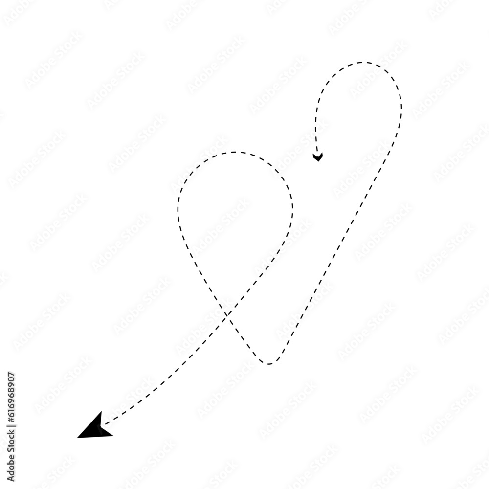 Abstract Arrow Dashed Line Abstract Arrow Dashed Line