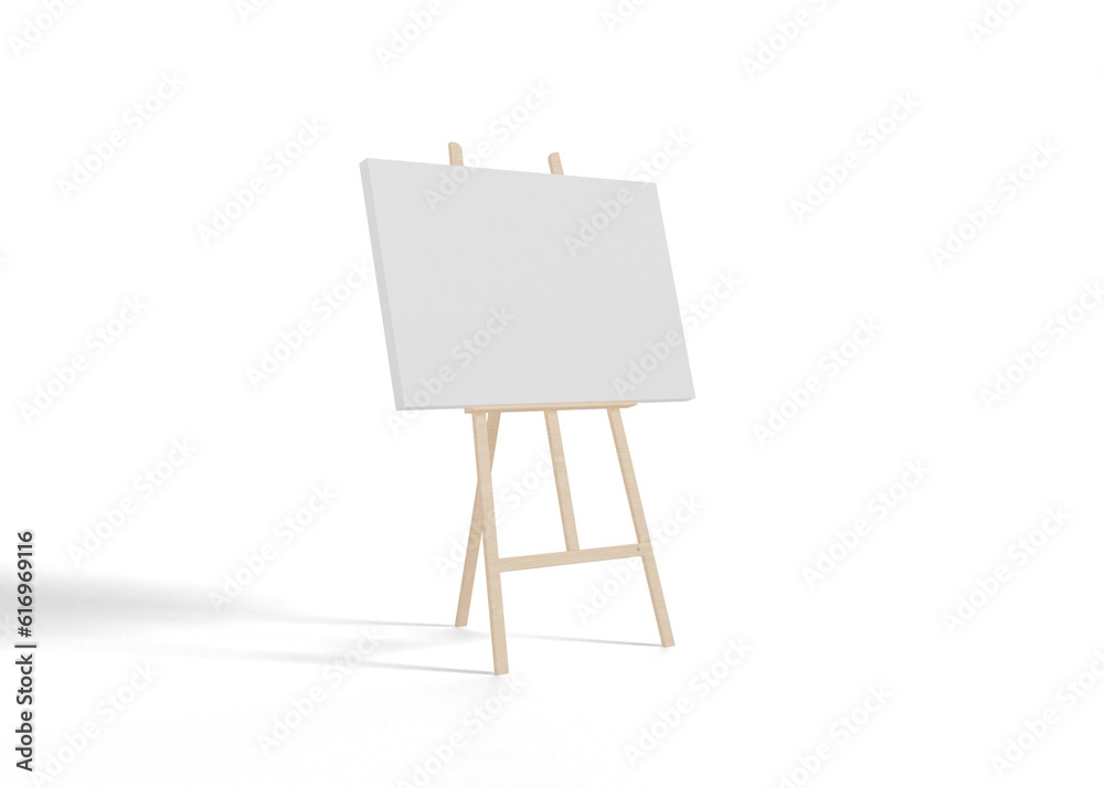 White canvas on an easel White canvas on an easel