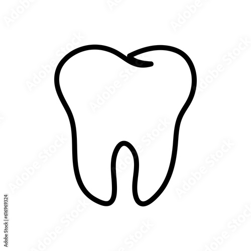 Collection of tooth icon in flat design. tooth vector illustration on white background.