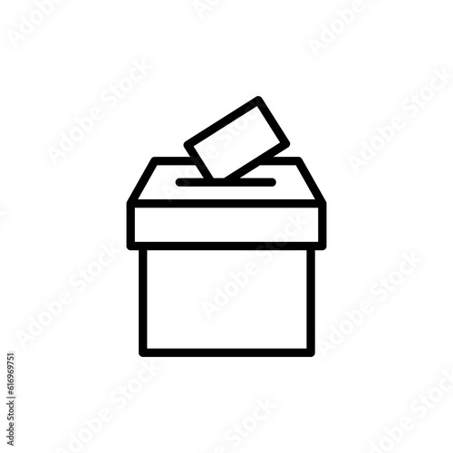 Hand voting ballot box icon, Election Vote concept,Vector illustration on white background.eps