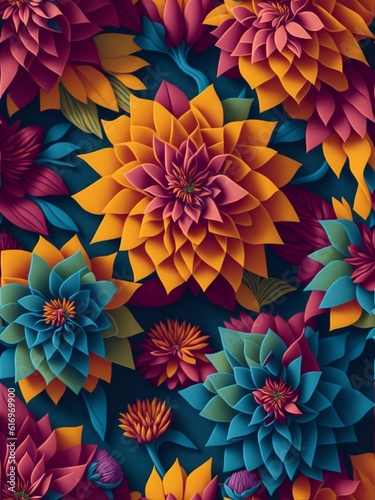 seamless pattern of real flowers. abstract colorful flowers background. 