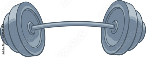 A weight lifting or weightlifting barbell or dumbbell concept icon illustration.