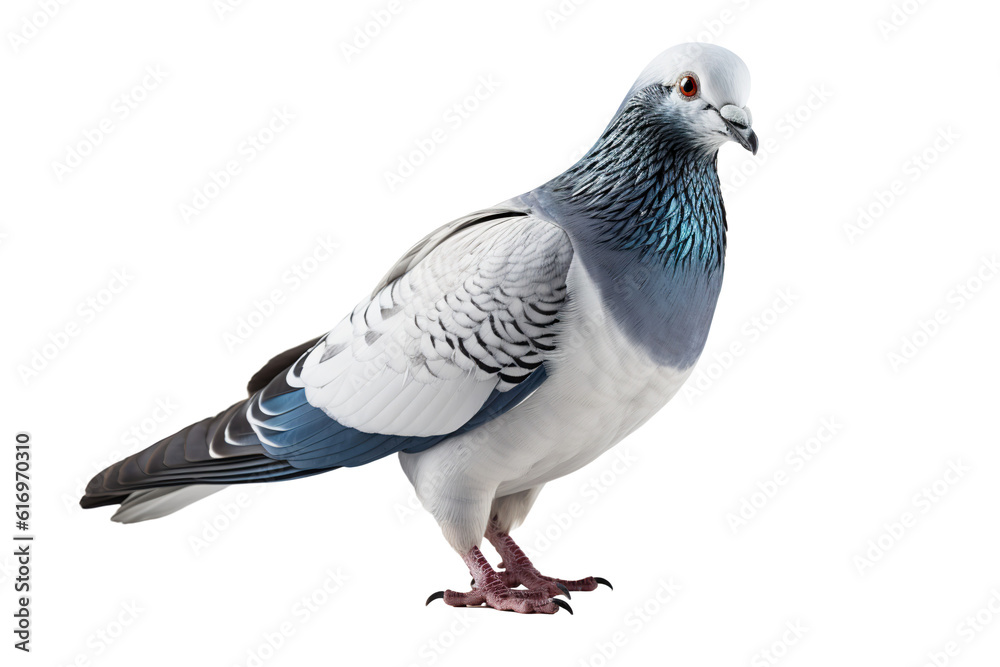 Fototapeta premium Dove isolated on white background OC rendered isolated PNG
