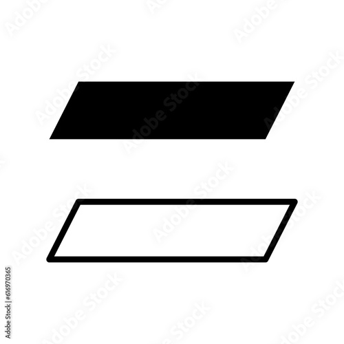 parallelogram shape illustration vector, basic shape perfect for preschool learning for children and good for mathematics vector illustration..eps