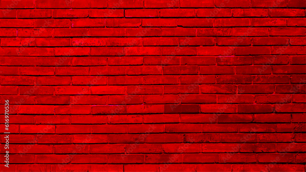 Beautiful background of red brick wall. Vector pink brick wall texture