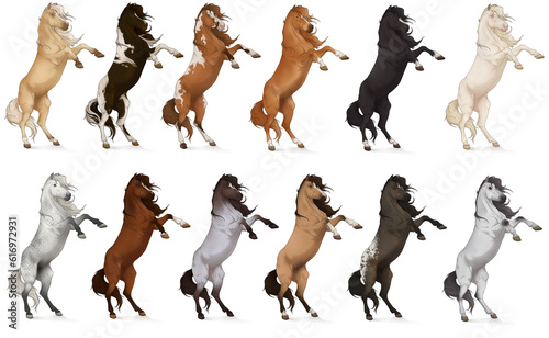 Quadro em tela Horse 12 Paint Variations breed