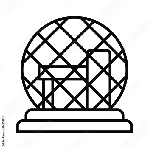 An icon of montreal biosphere in modern style, premium vector