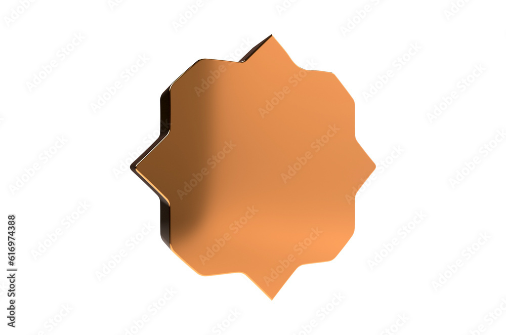 3D Shape on Transparent Background