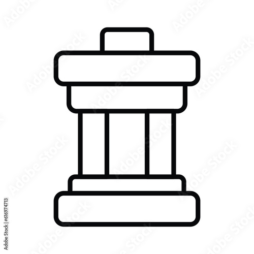Grab this icon of inukshuk in trendy style, isolated on white background
