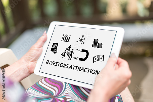 Investors attraction concept on a tablet