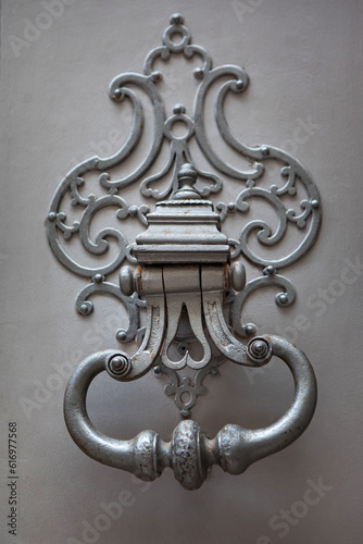 Knocker of a classic French mansion in Bordeaux city