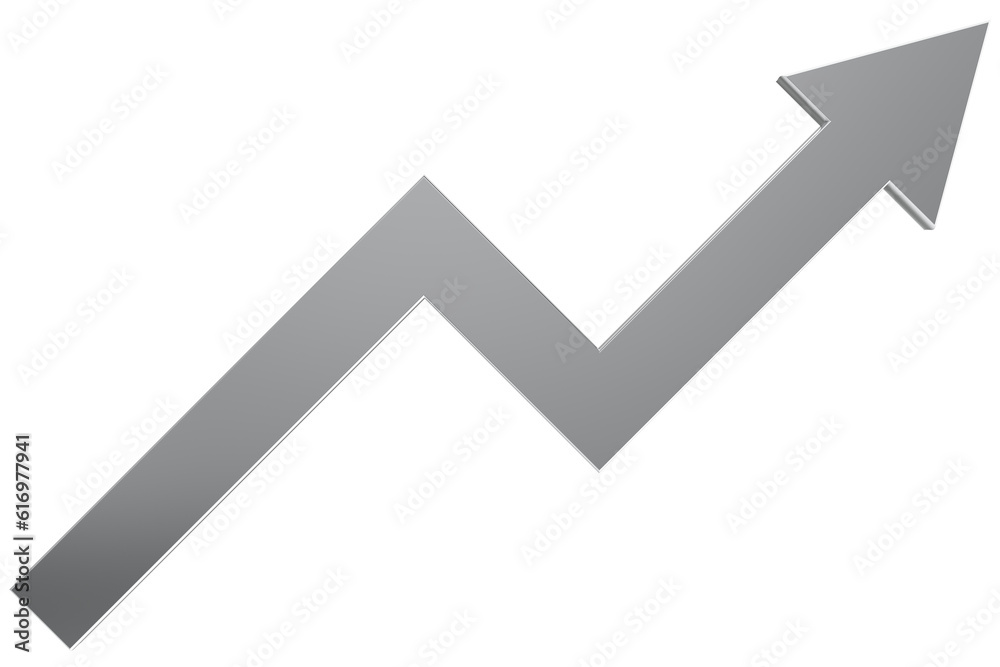 Business Grow Arrow on transparent background Business Grow Arrow on transparent background