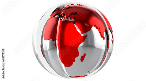 illustration of a globe on transparent background