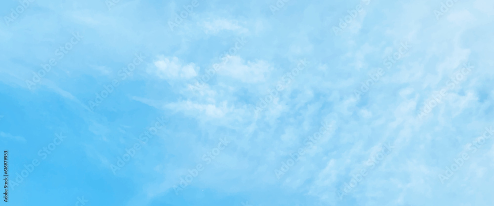 Blue sky with white cloud landscape background, fantastic soft white clouds against blue sky clear beauty atmosphere summer day.


