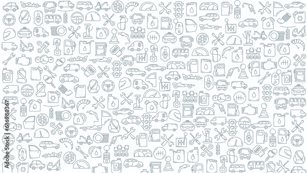 Car service maintenance doodle background. maintenance car parts line icon background. Car service maintenance doodle background. maintenance car parts line icon background.