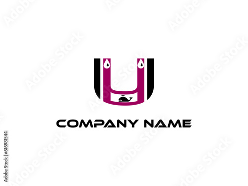 Free Download U letter Modern abstract Creative digital animal logo. vector illustration logo. modern style  logo in shape a template Mode flat logo. - GFXLoad