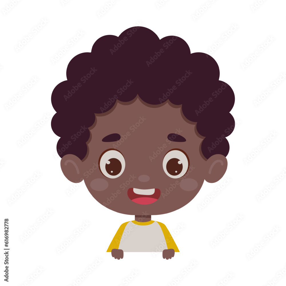 Cute little kid boy. Template for children design. Cartoon schoolboy character. Vector illustration