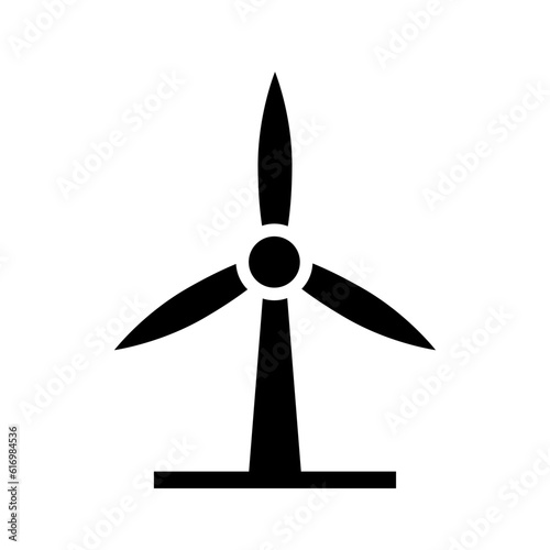 wind power icon isolated on white background